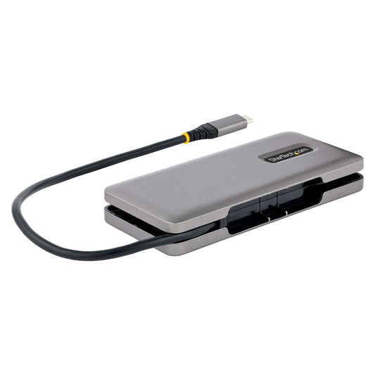 Star Tech 4-Port USB-C Hub, 4x USB-C Ports, USB 3.2 Gen 2 (10Gbps) - Portable USB C Hub with 100W Power Delivery Pass-Through - USB Type C Hub w/ 12.6in/32cm Wrap-Around Cable