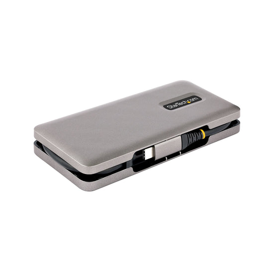 Star Tech 4-Port USB-C Hub, 4x USB-C Ports, USB 3.2 Gen 2 (10Gbps) - Portable USB C Hub with 100W Power Delivery Pass-Through - USB Type C Hub w/ 12.6in/32cm Wrap-Around Cable