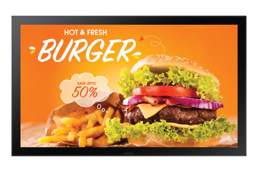Samsung 24” OHB Outdoor Display Digital signage flat panel 61 cm (24") Wi-Fi 1500 cd/m² Full HD Black Tizen 6.5
