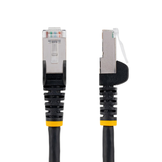 Star Tech 5m CAT6a Ethernet Cable - Black - Low Smoke Zero Halogen (LSZH) - 10GbE 500MHz 100W PoE++ Snagless RJ-45 w/Strain Reliefs S/FTP Network Patch Cord