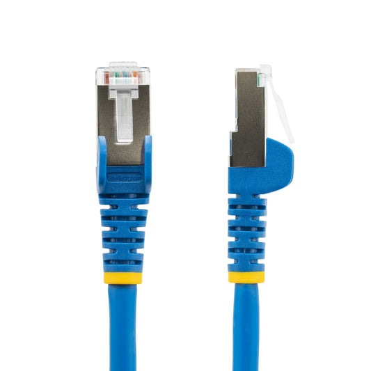 Star Tech 1.5m CAT6a Ethernet Cable - Blue - Low Smoke Zero Halogen (LSZH) - 10GbE 500MHz 100W PoE++ Snagless RJ-45 w/Strain Reliefs S/FTP Network Patch Cord