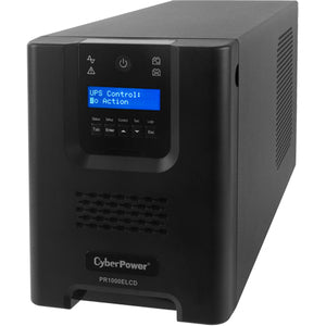CyberPower PRO Series 1000VA / 900W (10A) Tower UPS with LCD - (PR1000ELCD)-3 yrs Adv. Rep & 2 yrs on Int. Battery WTY
