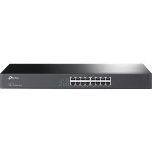 TP-Link  TL-SF1016- 16-port 10/100M Switch, 16 10/100M RJ45 ports, 1U 19-inch rack-mountable steel case, 3 Yr WTY