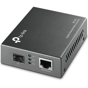 TP-Link  1000Mbps RJ45 to 1000Mbps SFP slot supporting MiniGBIC modules, switching power adapter, chassis TL-MC1400 rack-mountable - (MC210CS)