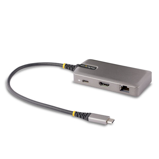StarTech USB-C Multiport Adapter - 4K 60Hz HDMI - HDR - 2-Port 5Gbps USB 3.0 Hub - 100W Power Delivery Pass-Through - GbE - Works with Chromebook certified - Windows/macOS