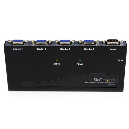 Star Tech 4 Port High Resolution VGA Video Splitter - 350 MHz