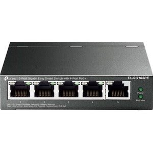 TP-Link5-Port Gigabit Easy Smart Switch with 4-Port PoE+
PORT: 4× Gigabit PoE+ Ports, 1× Gigabit Non-PoE Ports
SPEC: 802.3at/af, 65 W PoE Power, Desktop Steel C