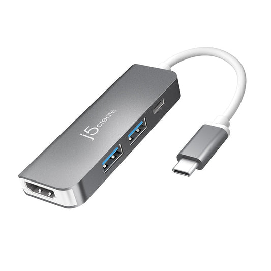 j5create JCD371 laptop dock/port replicator USB 3.2 Gen 1 (3.1 Gen 1) Type-C Grey