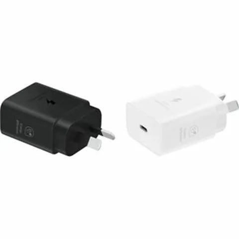 SAMSUNG AC POWER ADAPTOR - 25W, USB-C, NO CABLE (WHITE)