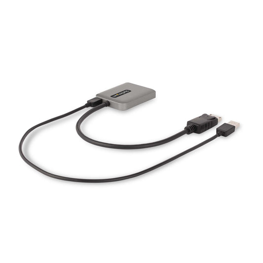 Star Tech 2-Port DisplayPort MST Hub, Dual 4K 60Hz, DP to 2x DisplayPort Monitor Adapter, DP 1.4 Multi-Monitor Video Adapter, 1ft (30cm) Built-in Cable, USB Powered, Windows Only
