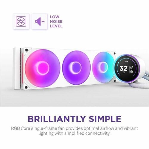 Kraken Elite 420 RGB V2 - 420mm AIO liquid cooler w/ Display and RGB Core Fan White
