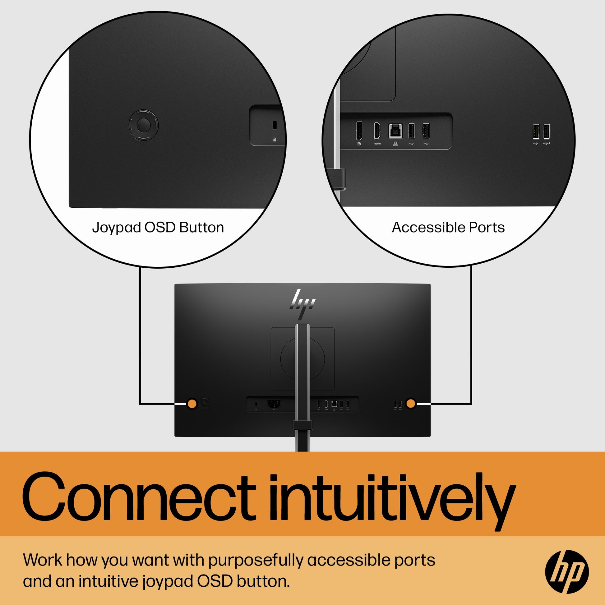 HP E-Series E24 G5 FHD No Stand Monitor