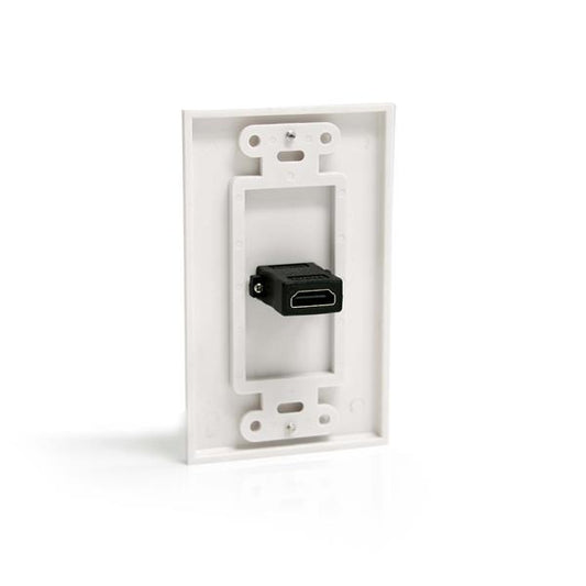 Star Tech Single Outlet Female HDMI Wall Plate White
