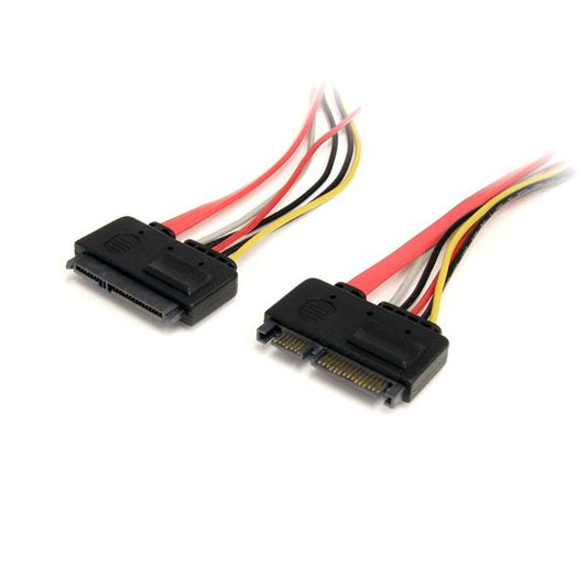 Star Tech 12in 22 Pin SATA Power and Data Extension Cable