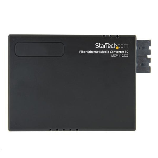 Star Tech Multi-Mode (MM) SC Fiber Media Converter for 10/100Mbps Networks, Standalone Ethernet to SC MM Fiber Media Converter, 1310nm, 2km - TAA