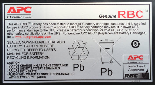 APC Battery Replacement Cartridge RBC43 (OEM)