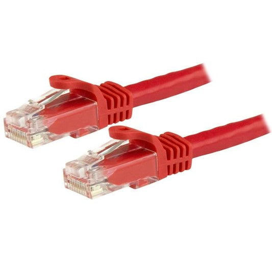 Star Tech 5m CAT6 Ethernet Cable - Red CAT 6 Gigabit Ethernet Wire -250MHz 100W PoE RJ45 UTP Network/Patch Cord Snagless w/Strain Relief Individually Tested
