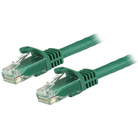 StarTech 50cm CAT6 Ethernet Cable - Green CAT 6 Gigabit Ethernet Wire -650MHz 100W PoE RJ45 UTP Network/Patch Cord Snagless w/Strain Relief Fluke Tested/Wiring is UL Certified/TIA