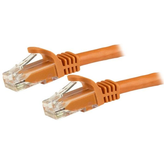 StarTech 5m CAT6 Ethernet Cable - Orange CAT 6 Gigabit Ethernet Wire -650MHz 100W PoE RJ45 UTP Network/Patch Cord Snagless w/Strain Relief Fluke Tested/Wiring is UL Certified/TIA