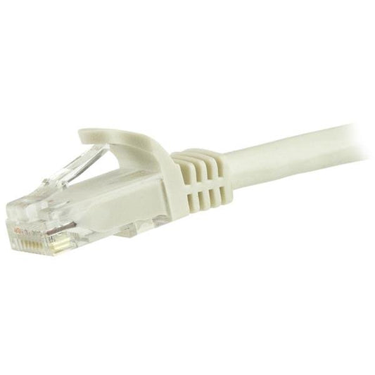 Star Tech 7.5m CAT6 Ethernet Cable - White CAT 6 Gigabit Ethernet Wire -250MHz 100W PoE RJ45 UTP Network/Patch Cord Snagless w/Strain Relief Individually Tested