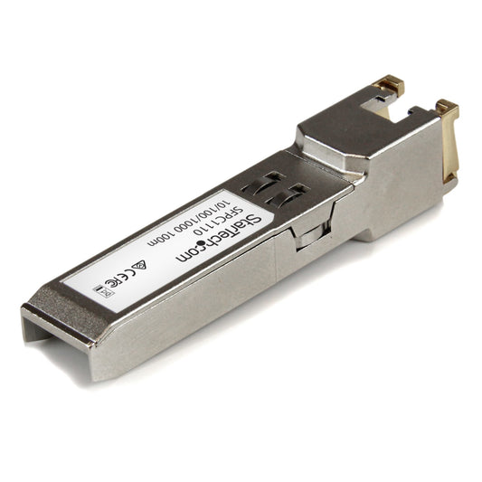 Star Tech Cisco SFP-GE-T Compatible SFP Transceiver Module - 10/100/1000BASE-TX~Cisco SFP-GE-T Compatible SFP Module - 1000BASE-T - SFP to RJ45 Cat6/Cat5e - 10/100/1000 Mbps - RJ-45 100m - Cisco IE3400, IE3300, IE3200