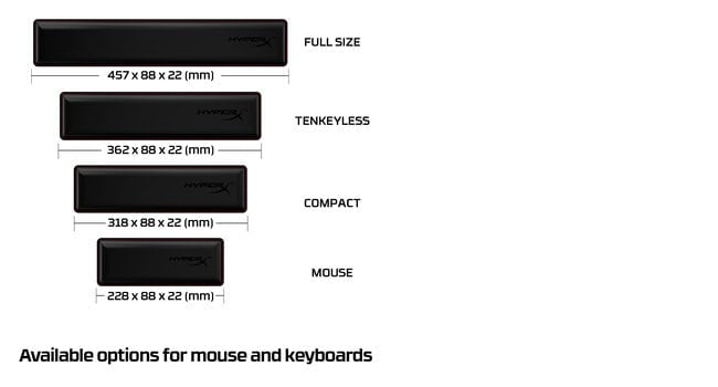 HyperX Wrist Rest - Keyboard - Compact 60% 65%