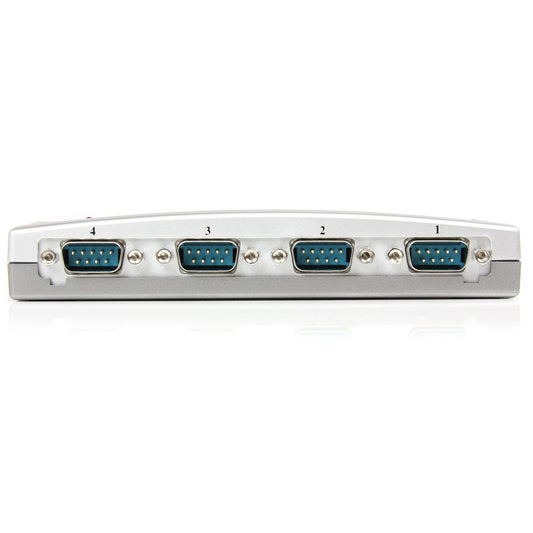 Star Tech 4 Port USB to RS232 Serial DB9 Adapter Hub