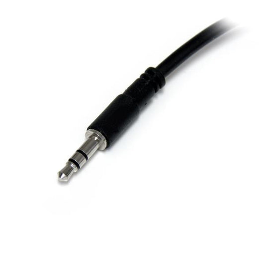 Star Tech Slim Stereo Splitter Cable - 3.5mm Male to 2x 3.5mm Female