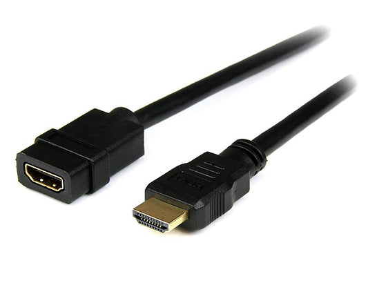 Star Tech 2m (6ft) HDMI Extension Cable - HDMI Male to Female Cable - 4K HDMI Cable Extender - 4K 30Hz UHD HDMI Cable with Ethernet M/F - High Speed HDMI 1.4 Cable - HDMI Cord Extender