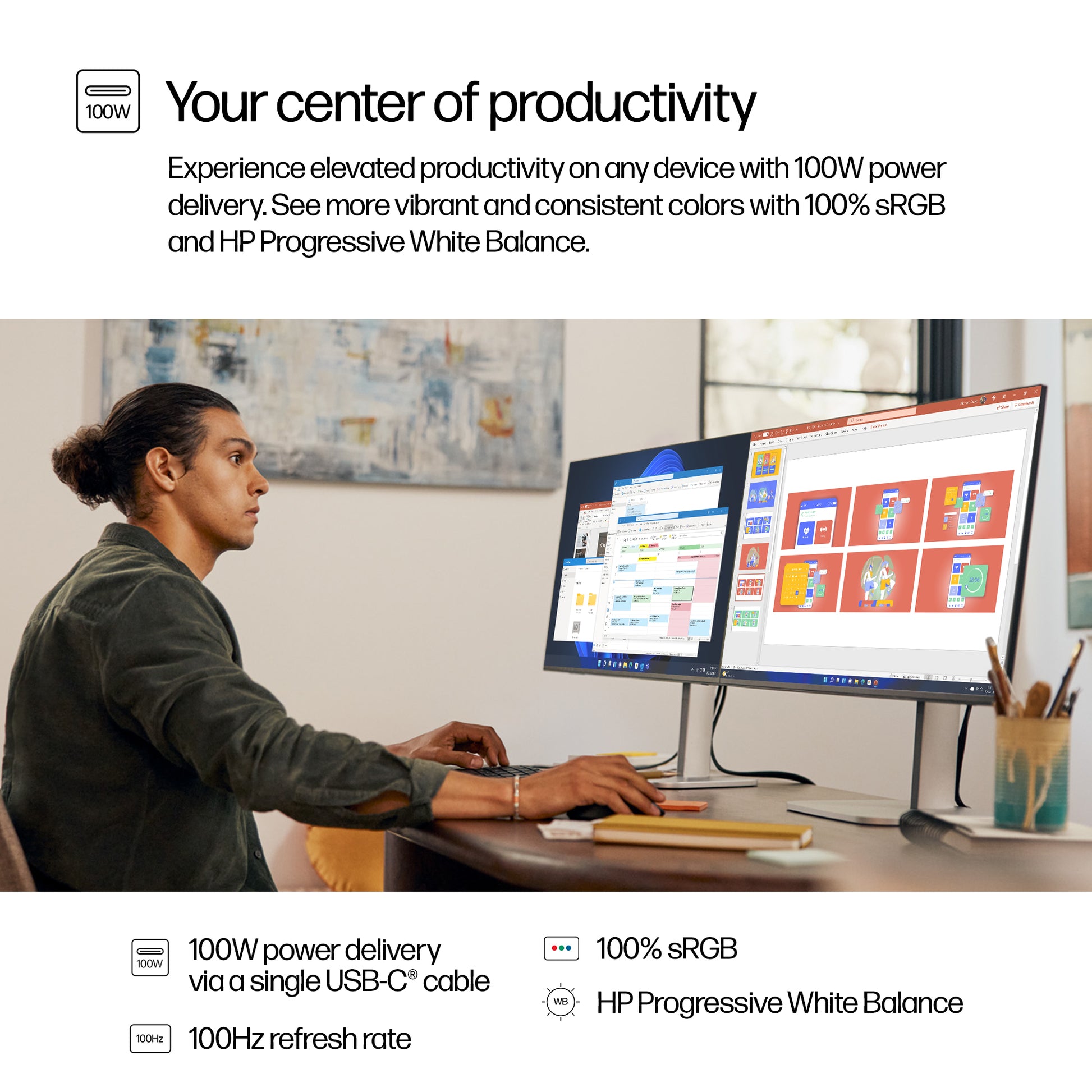 HP Series 5 Pro 27 inch QHD USB-C Monitor - 527pu