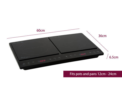 Double Induction Cooker w/ 2 Plates, 240C, 1000- 1400W