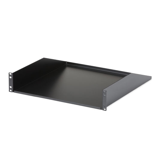 Star Tech 2U Server Rack Shelf - Universal Rack Mount Cantilever Shelf for 19" Network Equipment Rack & Cabinet - Heavy Duty Steel – Weight Capacity 125lb/56kg - 18" Deep Tray, Black