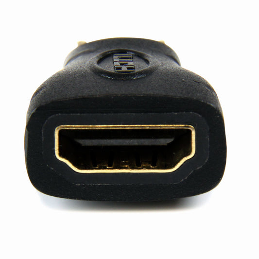 Star Tech Mini HDMI to HDMI Adapter - 4K High Speed HDMI Adapter - 4K 30Hz Ultra HD High Speed HDMI Adapter - HDMI 1.4 - Gold Plated Connectors - UHD Mini HDMI Adapter 4K - Black