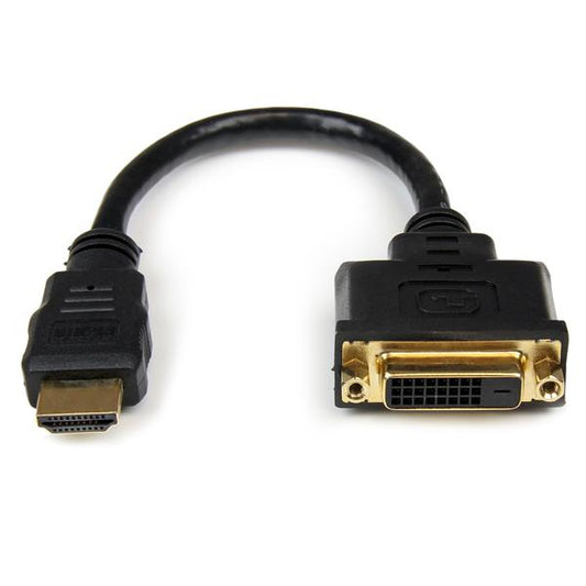 Star Tech 8in HDMI to DVI-D Video Cable Adapter - HDMI Male to DVI Female