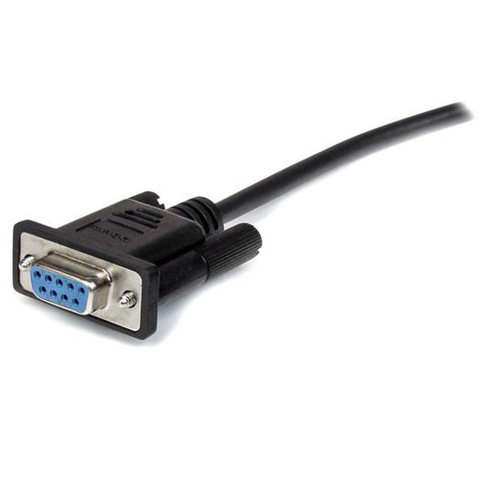 Star Tech 2m Black Straight Through DB9 RS232 Serial Cable - M/F