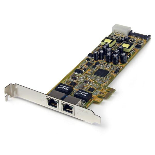 Star Tech Dual Port PCI Express Gigabit Ethernet PCIe Network Card Adapter - PoE/PSE