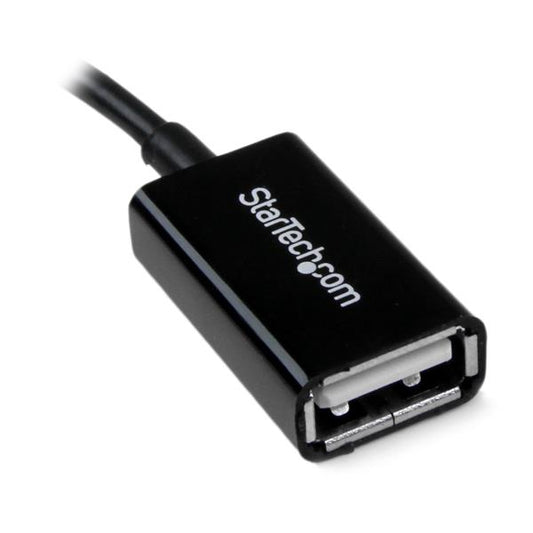 Star Tech 5in Micro USB to USB OTG Host Adapter M/F