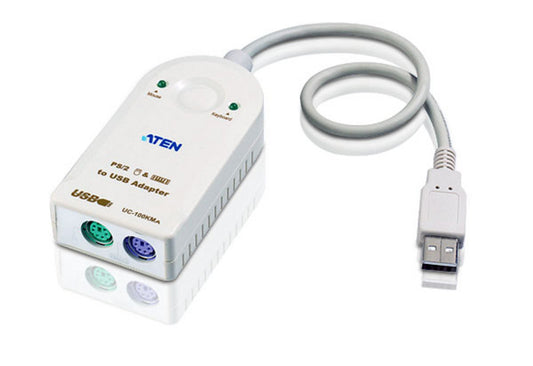 ATEN UC100KMA PS/2 cable 0.3 m 2x 6-p Mini-DIN USB A White