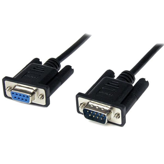 Star Tech 2m Black DB9 RS232 Serial Null Modem Cable F/M