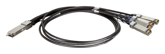 D-Link QSFP+ / 4xSFP+, 1m InfiniBand/fibre optic cable QSFP+ 4 x SFP+ Black