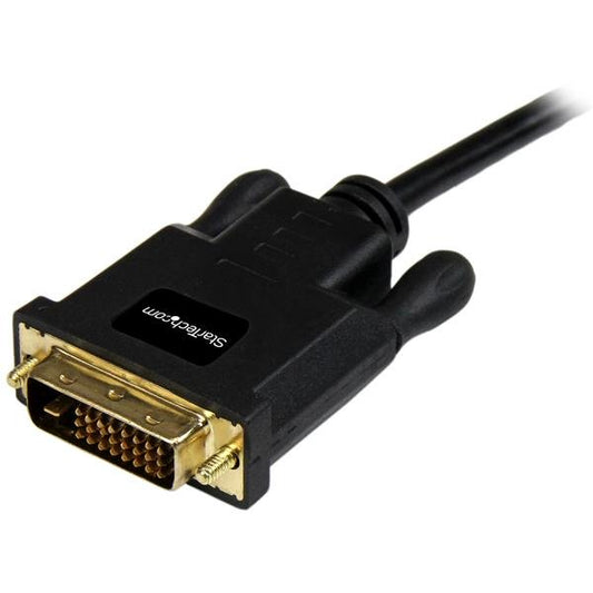 Star Tech 3ft (0.9m) Mini DisplayPort to DVI Cable - Mini DP to DVI Adapter Cable - 1080p Video - Passive mDP 1.2 to DVI-D Single Link - mDP or Thunderbolt 1/2 Mac/PC to DVI Monitor