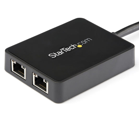 Star Tech USB 3.0 to Dual Port Gigabit Ethernet Adapter NIC w/ USB Port