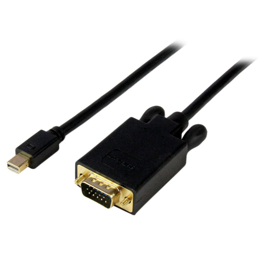 Star Tech 6ft (2m) Mini DisplayPort to VGA Cable - Active Mini DP to VGA Adapter Cable - 1080p Video - mDP 1.2 or Thunderbolt 1/2 Mac/PC to VGA Monitor/Display - Converter Cord