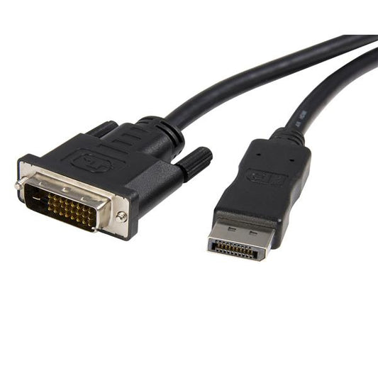 Star Tech 10ft (3m) DisplayPort to DVI Cable - DisplayPort to DVI Adapter Cable 1080p Video - DisplayPort to DVI-D Cable Single Link - DP to DVI Monitor Cable - DP 1.2 to DVI Converter