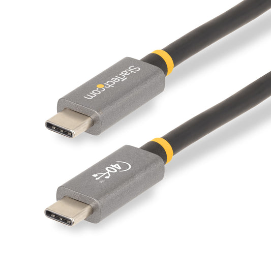 Star Tech 3ft (1m) USB4 Cable, USB-IF Certified USB-C Cable, 40 Gbps, USB Type-C Data Transfer Cable, 100W Power Delivery, 8K 60Hz, Compatible w/Thunderbolt 4/3/USB 3.2