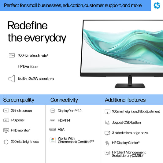 HP Series 3 Pro 27 inch FHD Monitor - 327ph