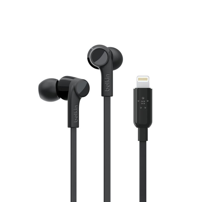 Belkin Wired Earbuds with Lightning Connector - Black (G3H0001BTBLK)