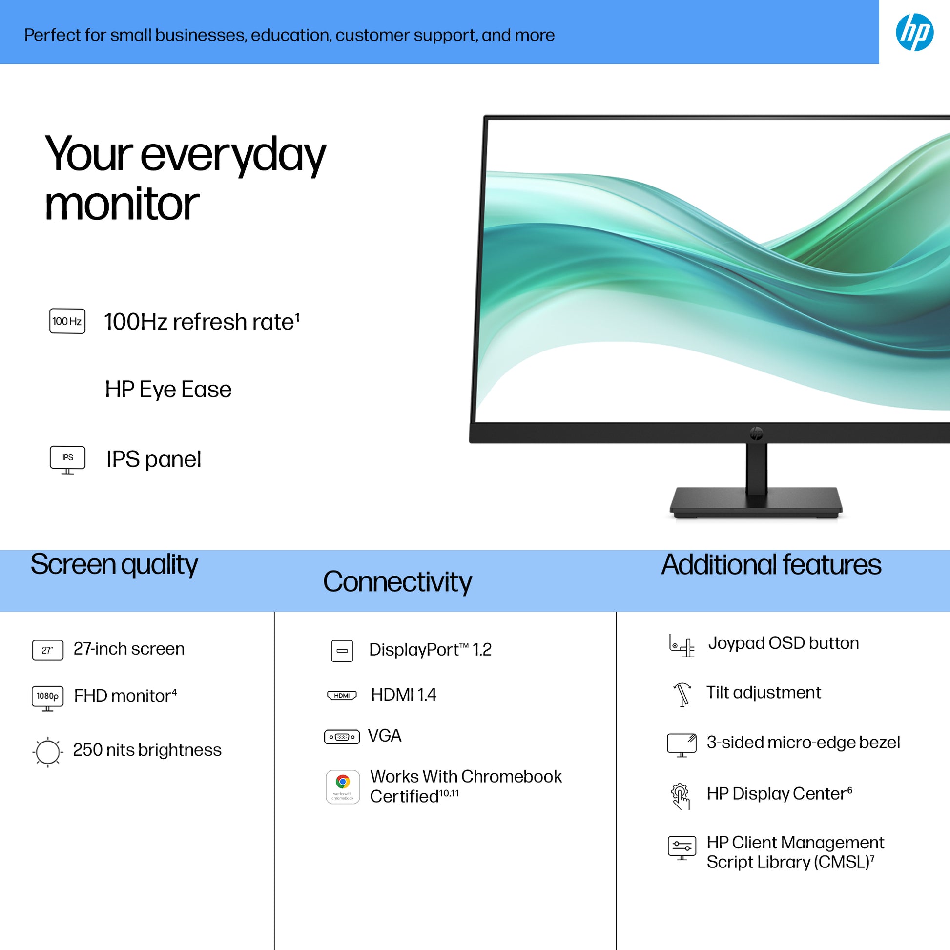 HP Series 3 Pro 27 inch FHD Monitor - 327pf