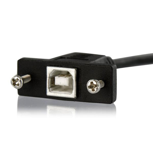 Star Tech 3 ft Panel Mount USB Cable B to B - F/M