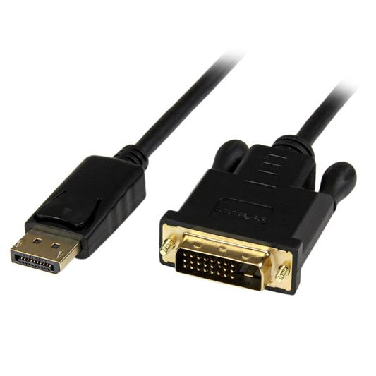 StarTech 6ft (1.8m) DisplayPort to DVI Cable - 1080p Video - Active DisplayPort to DVI Adapter Cable - DisplayPort to DVI-D Cable Single Link - DP 1.2 to DVI Monitor Cable Converter